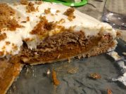 Pie-cake splendour - a bit sloppy but very tasty!